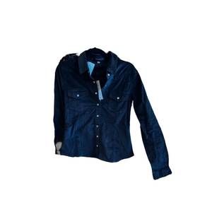 NEW BIANCO baby chord top in black